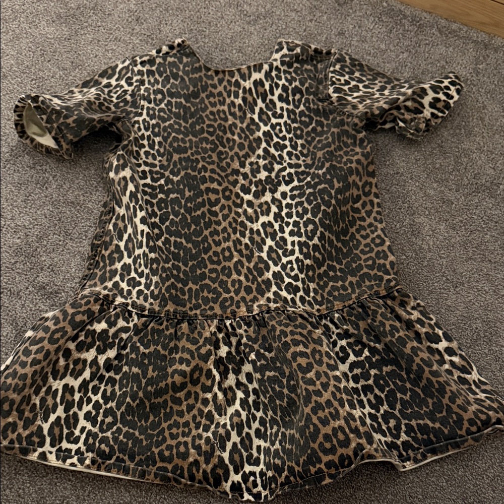 Ganni Leopard Print Mini Dress